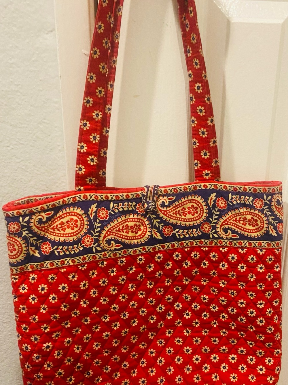 Vera Bradley Red Paisley Quilted Tote